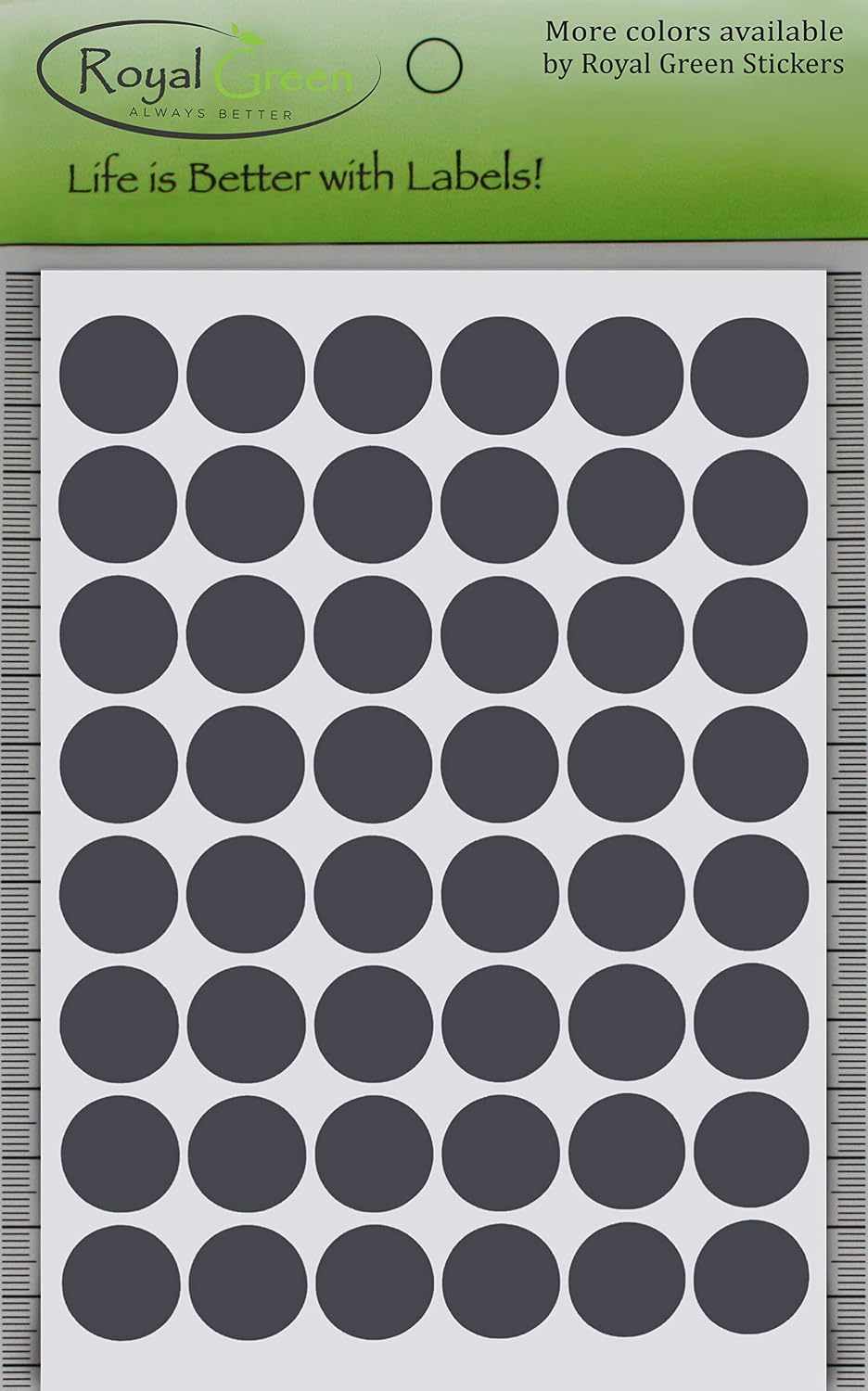 Royal Green Dot Sticker 11/16" Inch (17mm) Colored Labels in Purple - 2400 Pack - Colors A