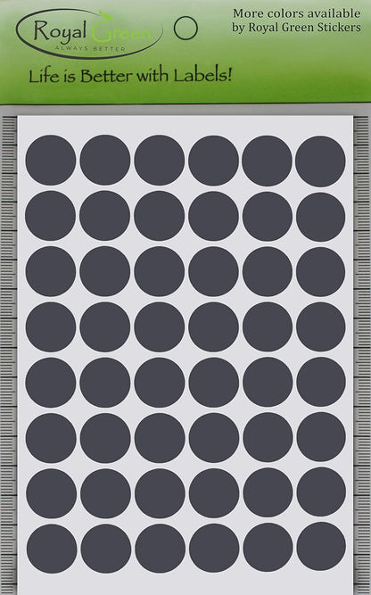 Royal Green Dot Sticker 11/16" Inch (17mm) Colored Labels in Purple - 2400 Pack - Colors A