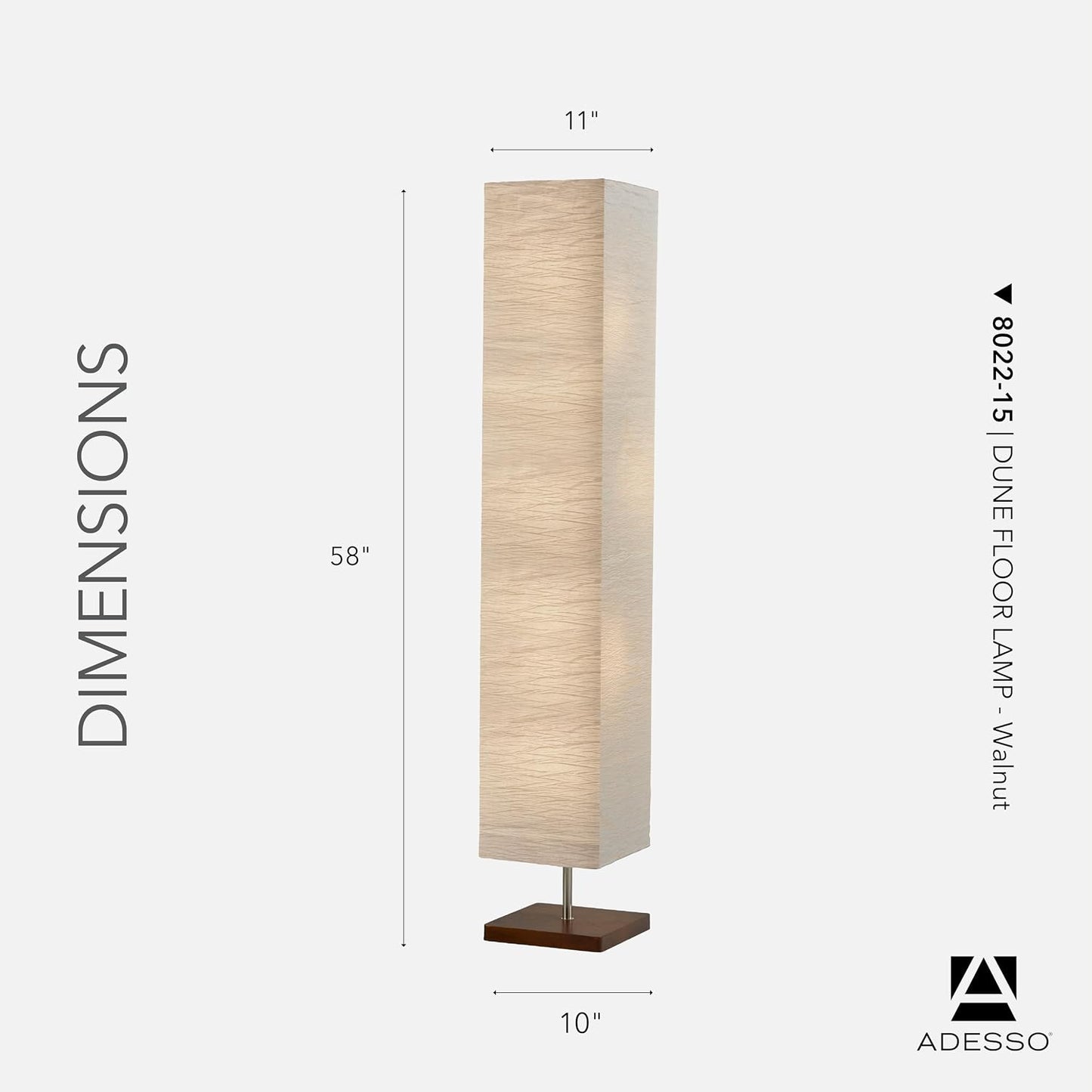 Adesso Three Light Floor Lamp – Natural Wood Base & Adjustable Brightness – Perfect Lighting for Bedroom, Living Room and Corner Decor, Beige