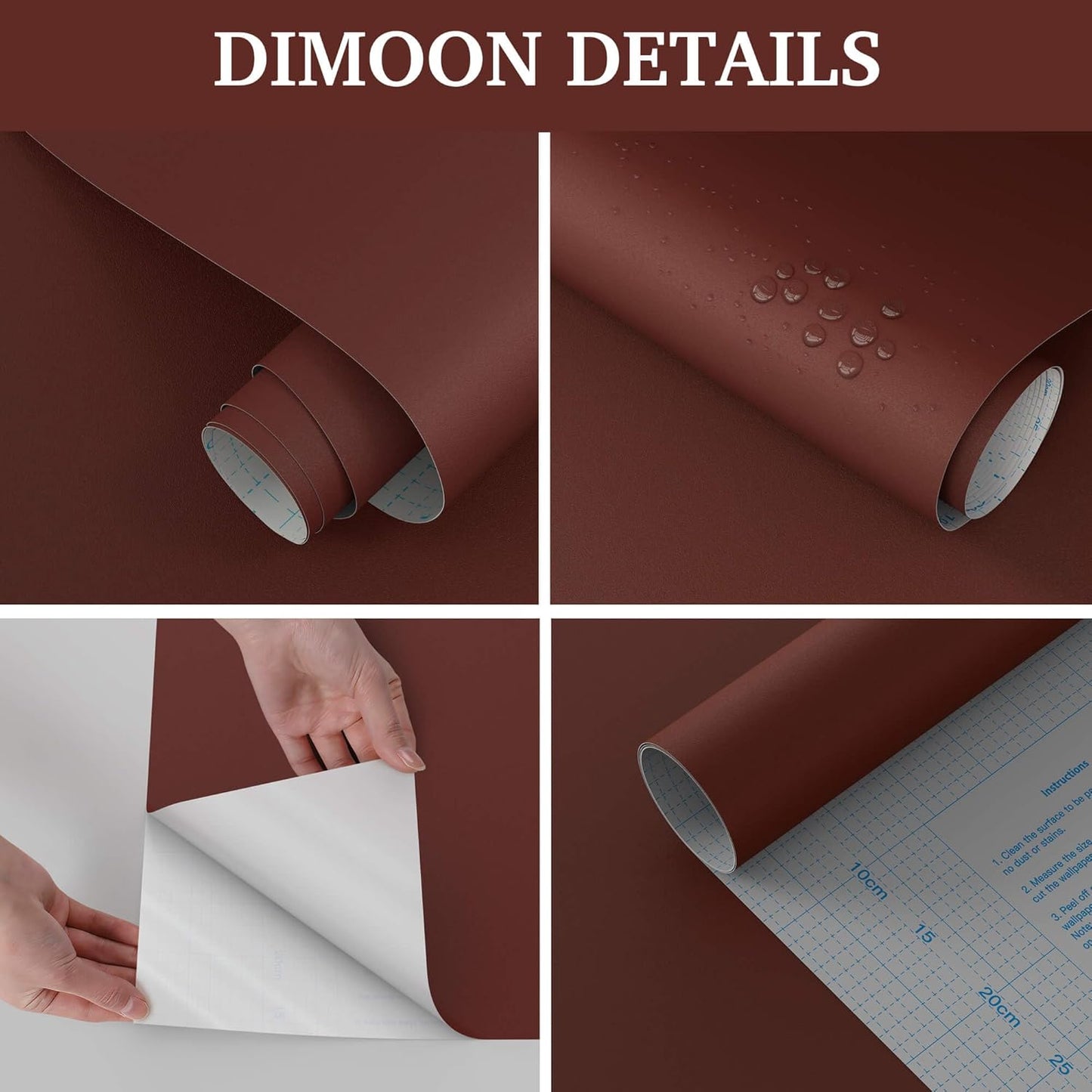 Dimoon 17.7''x118'' Peel and Stick Wallpaper White Contact Paper for New Environmentally Friendly Materials Thickening Upgrade Embossed Renter Friendly Wall Paper Modern Vinyl Wrap Countertop Bedroom