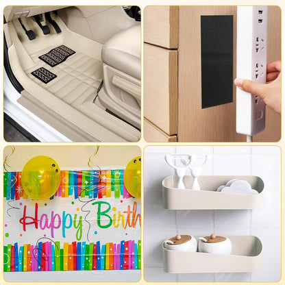 41Ft x 1 Inch Self Adhesive Strips, Heavy Duty Strong Back Sticky Fastening Tape,Nylon Fabric Fastener Mounting Tapes for Sewing, Crafting,DIY- Indoor or Outdoor Use (White)