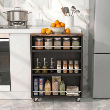 ALBAD Slim Rolling Cart,4-Tier Storage Cart with Wheels,7.9”W Slim Storage Carts with Handle for Kitchen Laundry Narrow Places Bathroom Dining Room Small Spaces
