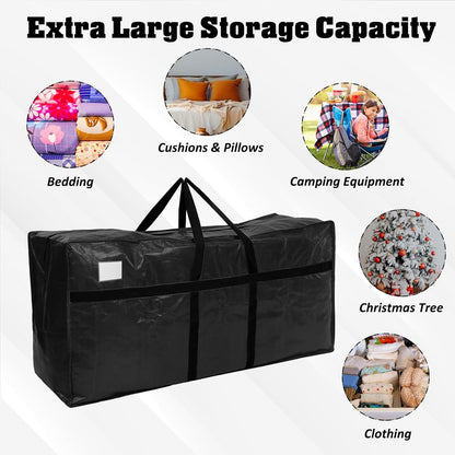 Windyun 4 Pack 57 Gallon Extra Large Moving Bags XXL Heavy Duty Storage Bag with Strong Zipper Handle Jumbo Big Tote Box Foldable for College Dorm Travel Clothes Duffle Blanket Pillow(Red)