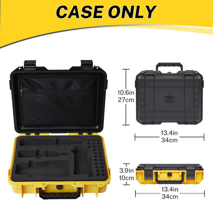 Hard Shell Case for Klein Tools VDV501-851 VDV500-123 VDV226-110 VDV427-300 | Portable Storage Holder for Network Tools Cable Tester for Scout Pro 3/ Wire Tracer and Accessories | Yellow Black