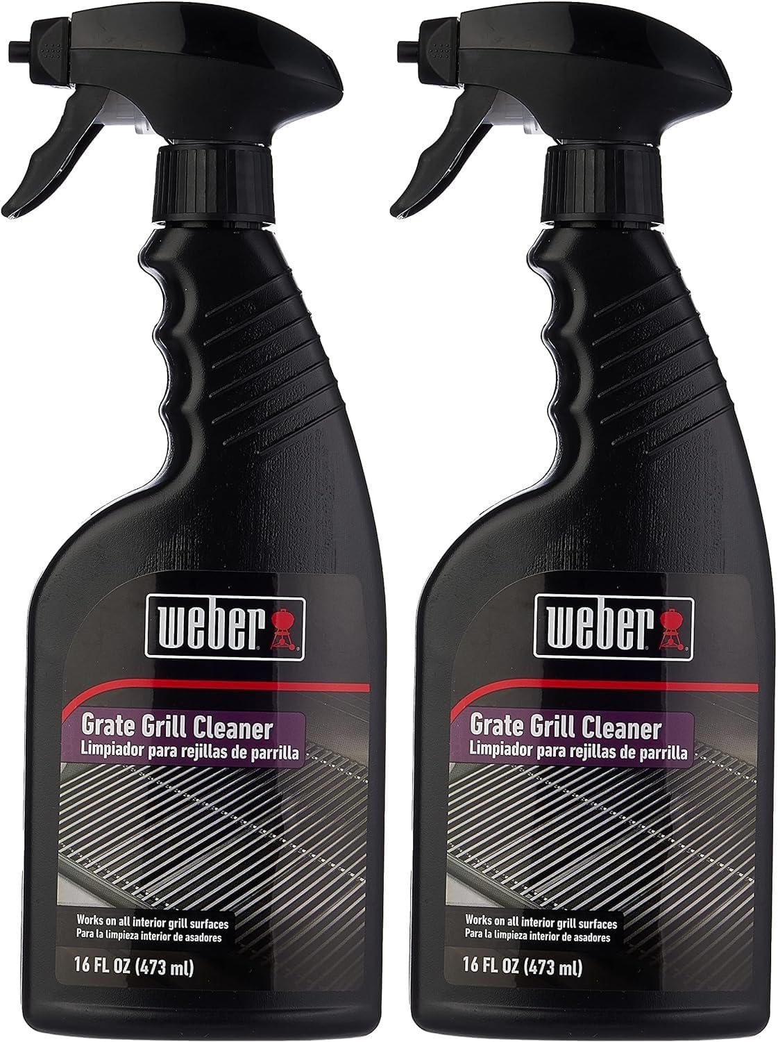 Weber Outdoor Grill Spray Bottle Cleaner & Degreaser, 16 oz – Safe, Non‑Corrosive, Effective Formula for Stainless Steel & Cast‑Iron Grates, Smokers, Ovens & Microwaves - Grill Accessory