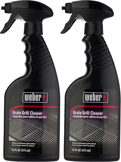 Weber Outdoor Grill Spray Bottle Cleaner & Degreaser, 16 oz – Safe, Non‑Corrosive, Effective Formula for Stainless Steel & Cast‑Iron Grates, Smokers, Ovens & Microwaves - Grill Accessory