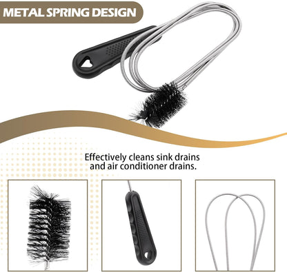 Flexible Long Sink Drainage Tool, AC Drain Cleaning Tool, Removal of AC blockages, Sink Blockage Remover, Cleaning Brush, 48 inches