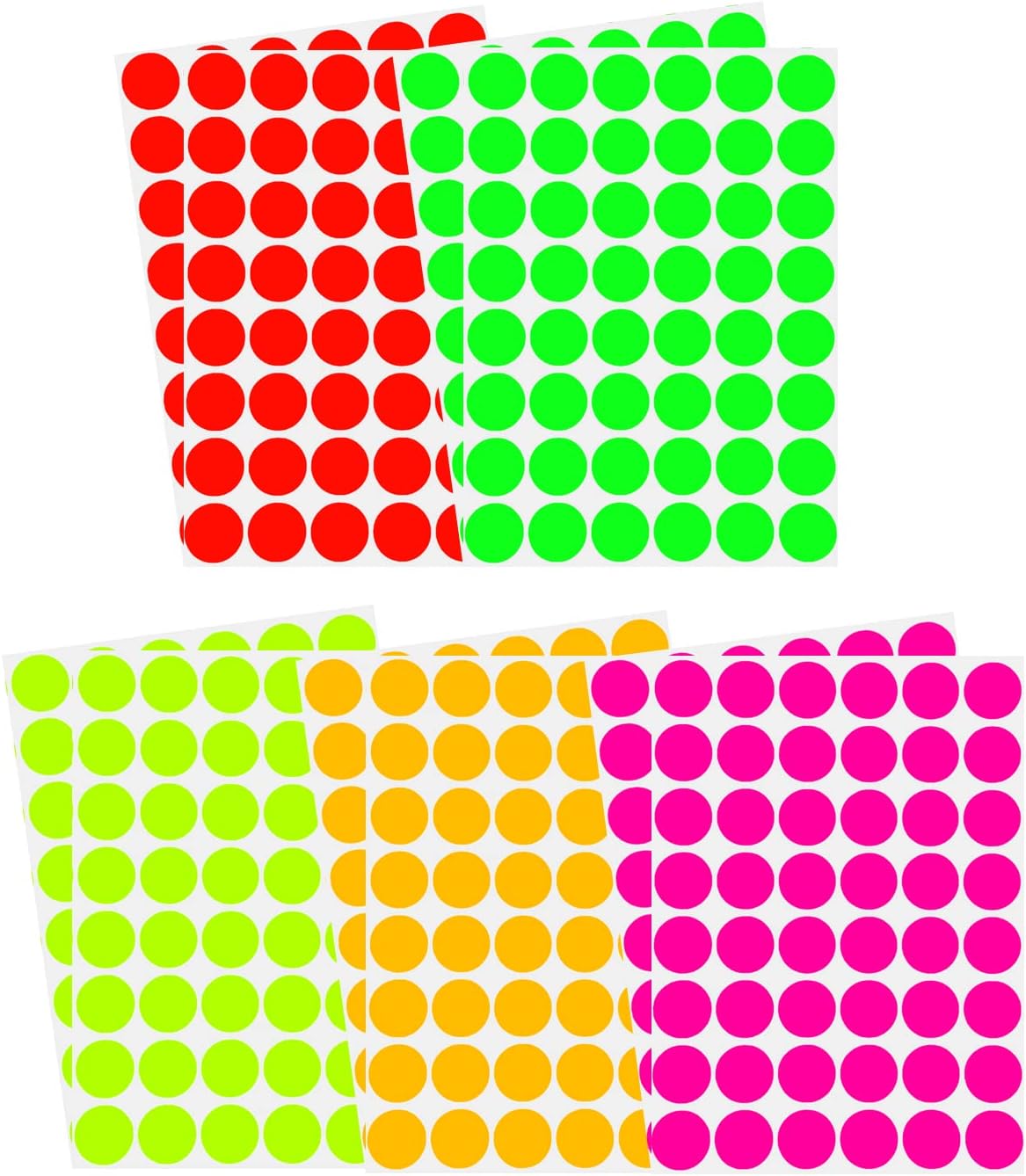 Royal Green Dot Sticker 11/16" Inch (17mm) Colored Labels in Purple - 2400 Pack - Colors A