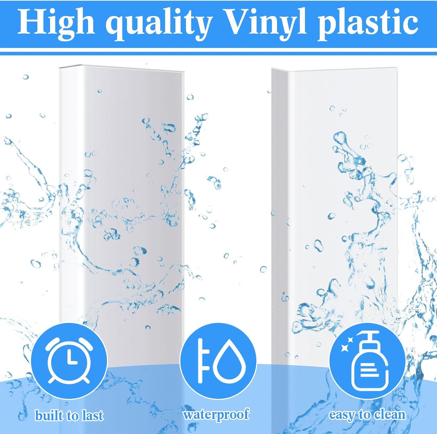 Sasylvia 10 Pcs Wall Corner Protector Guards, Vinyl 3/4 x 48 Inches Corner Trim Molding, Avoid Scratching Scuffs, Ease Install and Cleaning for Door Countertop Furniture Cabinet Protection, Clear