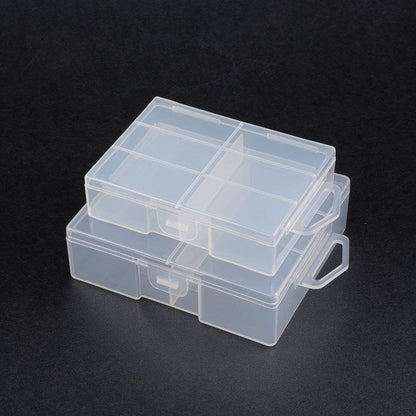 AA Battery Storage Box Organizer Holder Clear Plastic Case Container Portable-Holds 24xAA Batteries(2Pcs)