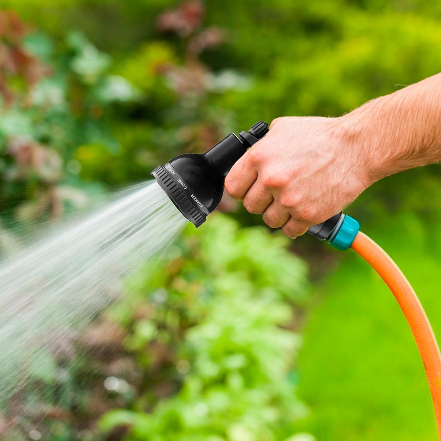 Besiter Garden Hose Nozzle Sprayer: 2 Pack 10 Watering Patterns Spray Nozzles Heavy Duty Hose Head Hose Attachment