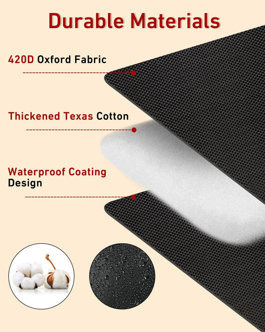 Outdoor Faucet Covers for Winter Freeze Protection - 2 Pack, Thickened Insulated Pipe Covers for Outside, Yard Maintenance Must Haves Waterproof Spigot Covers, 7.7" H x 5.9" W, Black（Reflective