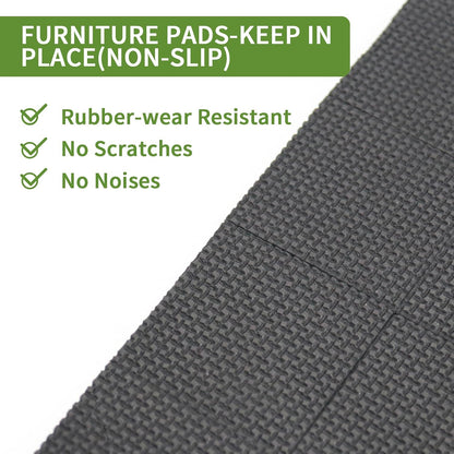 Non Slip Furniture Pads 36 PCS 1'' Square - Anti Slip Furniture Pads - Self Adhesive Rubber Feet Furniture Feet - Chair Leg Floor Protectors - Keep Furniture in Place