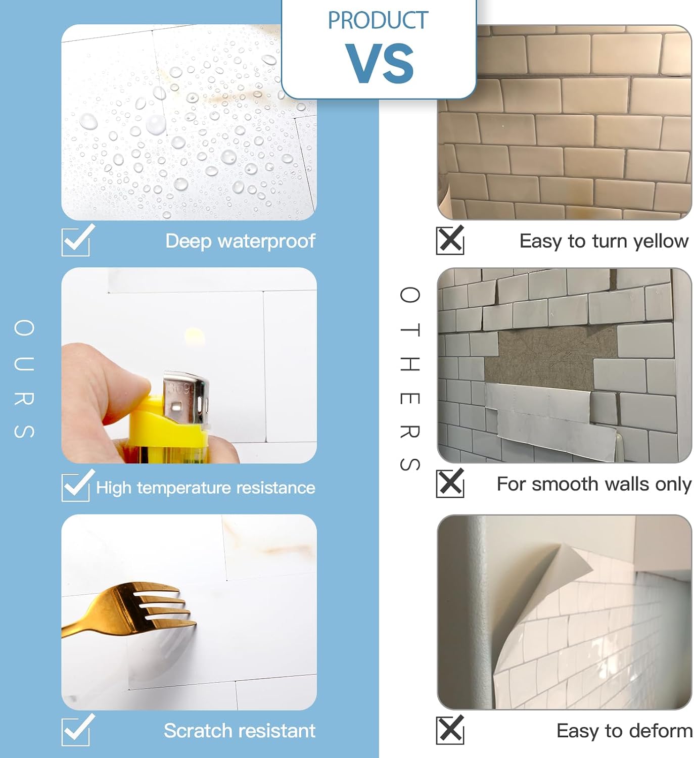 2026 New Upgrade Peel and Stick Backsplash Tile, Peel and Stick 11.34" X 11.57" Wall Tile for Kitchen, Bathroom, Fireplace, Laundry (Beige Ecru, 10 Packs)