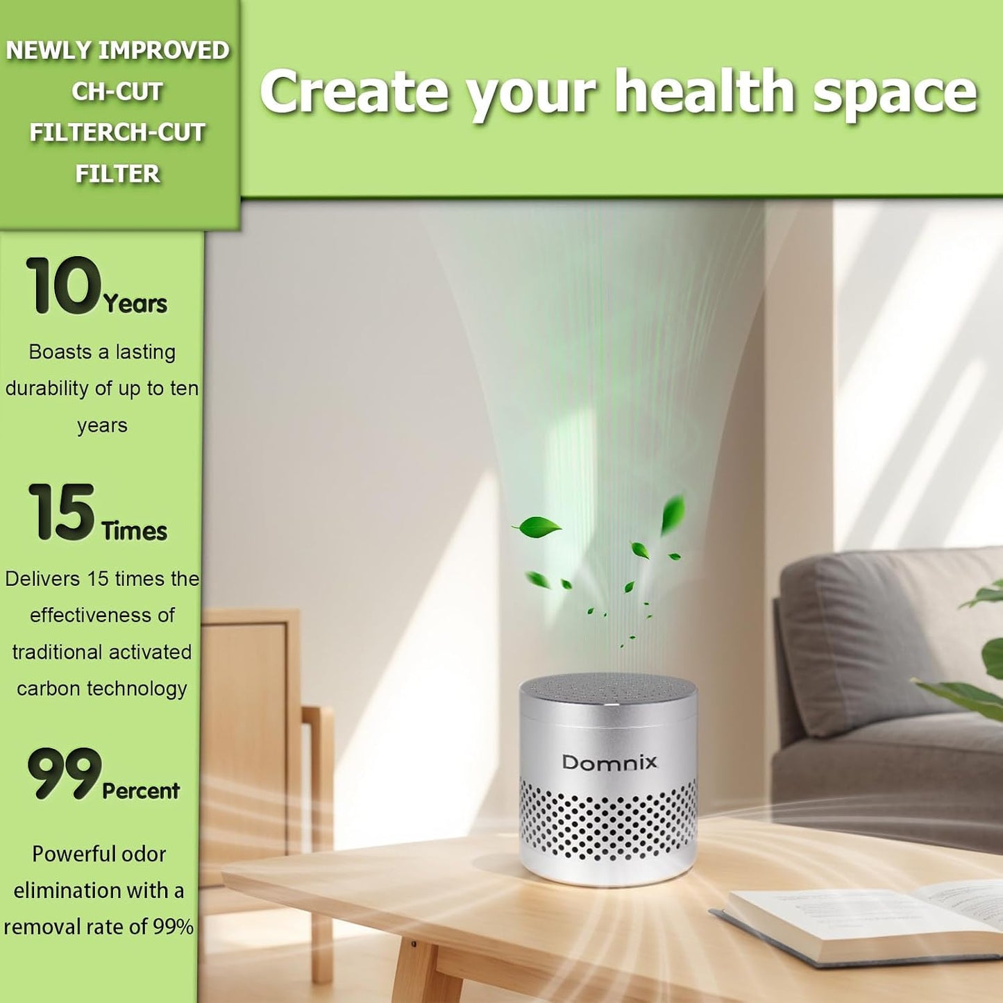 Refrigerator Deodorizer & Air Purifier – Eliminates 99% Odors, Long-Lasting Odor Absorber for Fridge & Home + BONUS 2 Activated Charcoal Bags