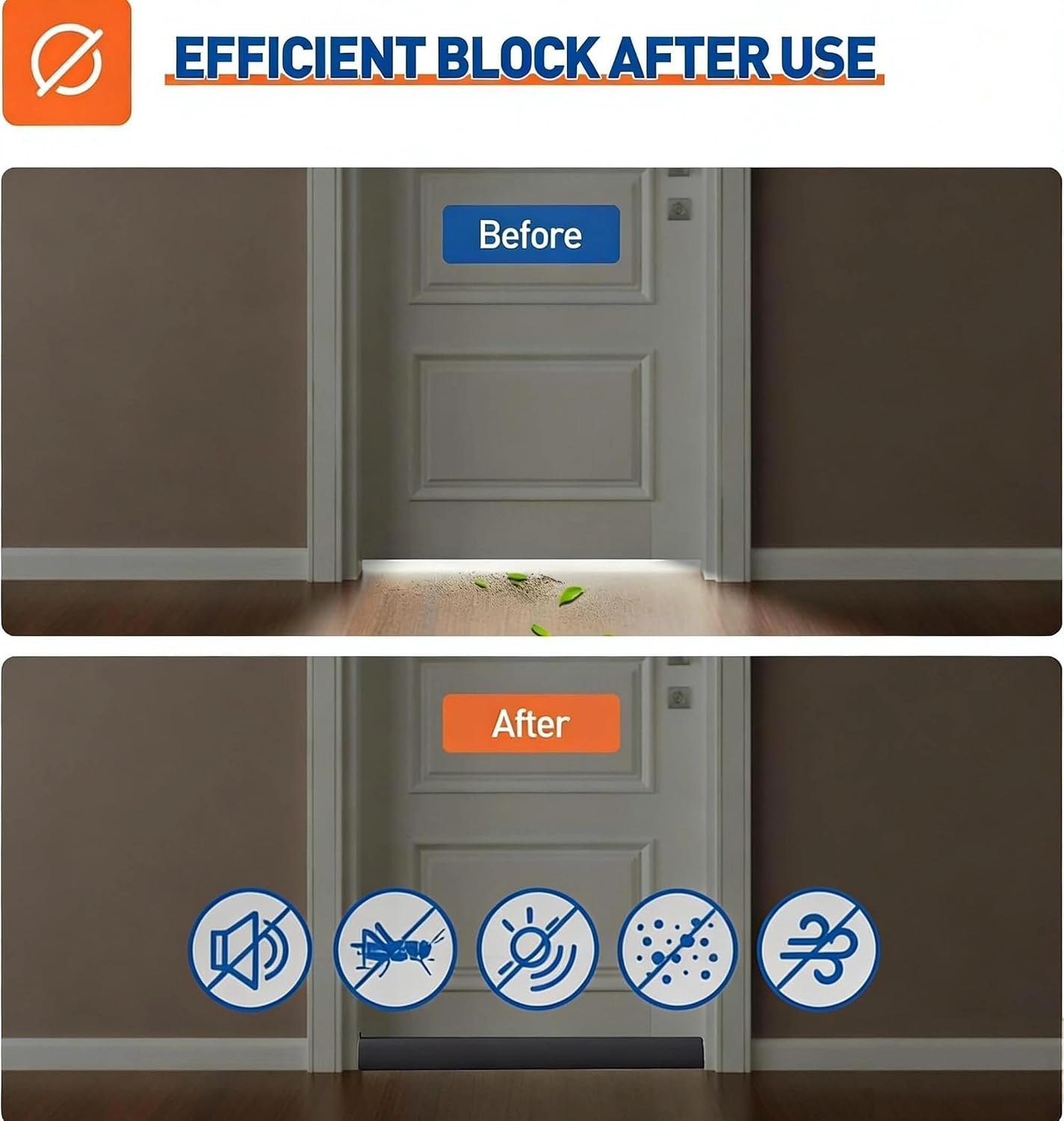 MAGZO Door Draft Stopper, 32 Inch Adjustable Under Door Gap Filler, Fits 26'' - 32'' Bottom Widths, Seals Gaps up to 1.7", Soundproof Sweep Blocks Air, Noise, Light, Dust- Grey
