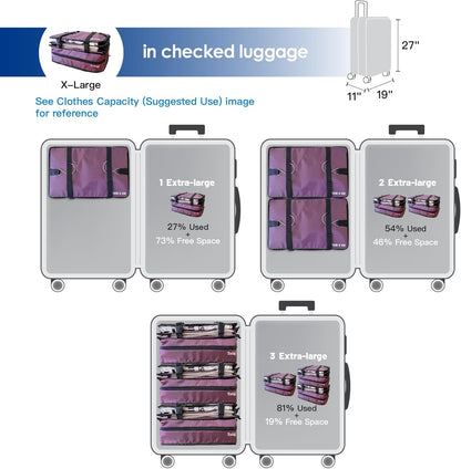 Grand Fusion Stow-N-Go Hanging Travel Shelves, Packing Organizer for Luggage. Carry on Closet for Suitcase. Expandable Packing Cube. Travel Essentials. (Black - L, L = (L) 11.8" x (W) 11.8")