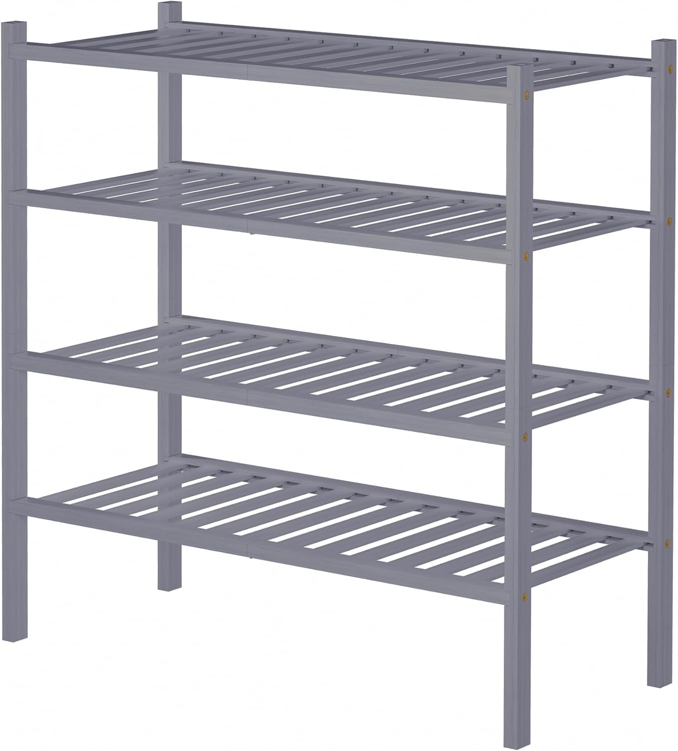 ROMGUAR CRAFT 3 Tier Bamboo Shoe Rack for Closet Free Standing Wood Shoe Shelf Storage Organizer for Entryway Small Space Stackable 27"x11"x20" (Natural)