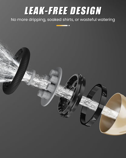 RAINPOINT Garden Hose Nozzle, Hose Sprayer Nozzle with 9 Spray Patterns, High Pressure Water Hose Nozzle Heavy Duty Metal Hand Sprayer, Watering Plants and Lawn, Car Washing, Pet Showering