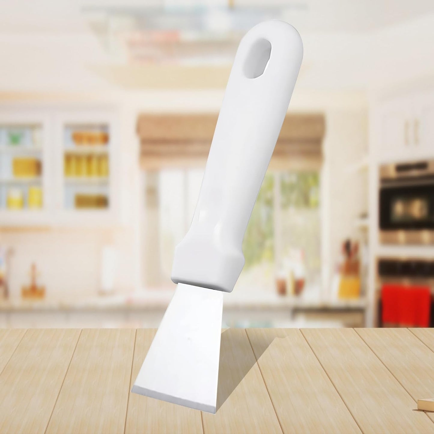 Glass Stove Curved Edge Scraper Flexible Black Straight Tool for Grease and Residue Removal