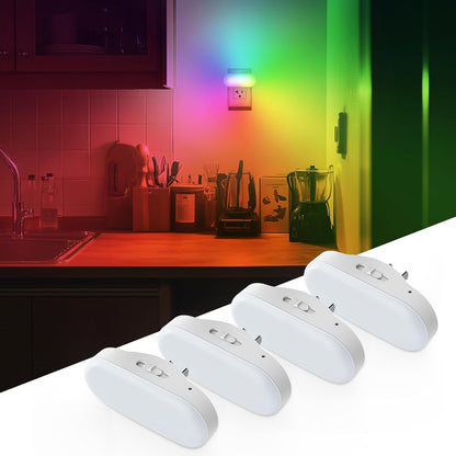 DORESshop Led Night Light, Plug into Wall, [2 Pack] with Dusk to Dawn Sensor, 1W 5000K Dimmable Night Light from 0LM to 100LM for Bathroom Hallway Bedroom Kids Room Stairway