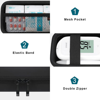 Canboc Diabetic Supplies Case, Carrying Organizer for Glucose Meter, Lancing Device, Blood Sugar Test Strips, Lancets, Insulin Pens, Alcohol Wipe and Other Diabetes Care Accessories, Rose Gold