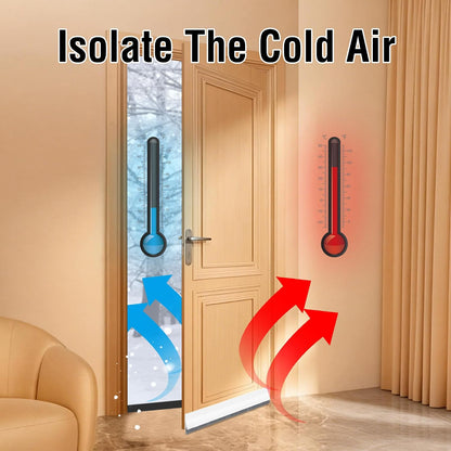 Door Draft Stopper with Brush,Under Door Draft Stoppers,Self Adhesive Draft Stopper for Bottom of Door,Silicone Weather Stripping,Door Sweep for Bottom of Door (Black, 39 Inch*1pack)