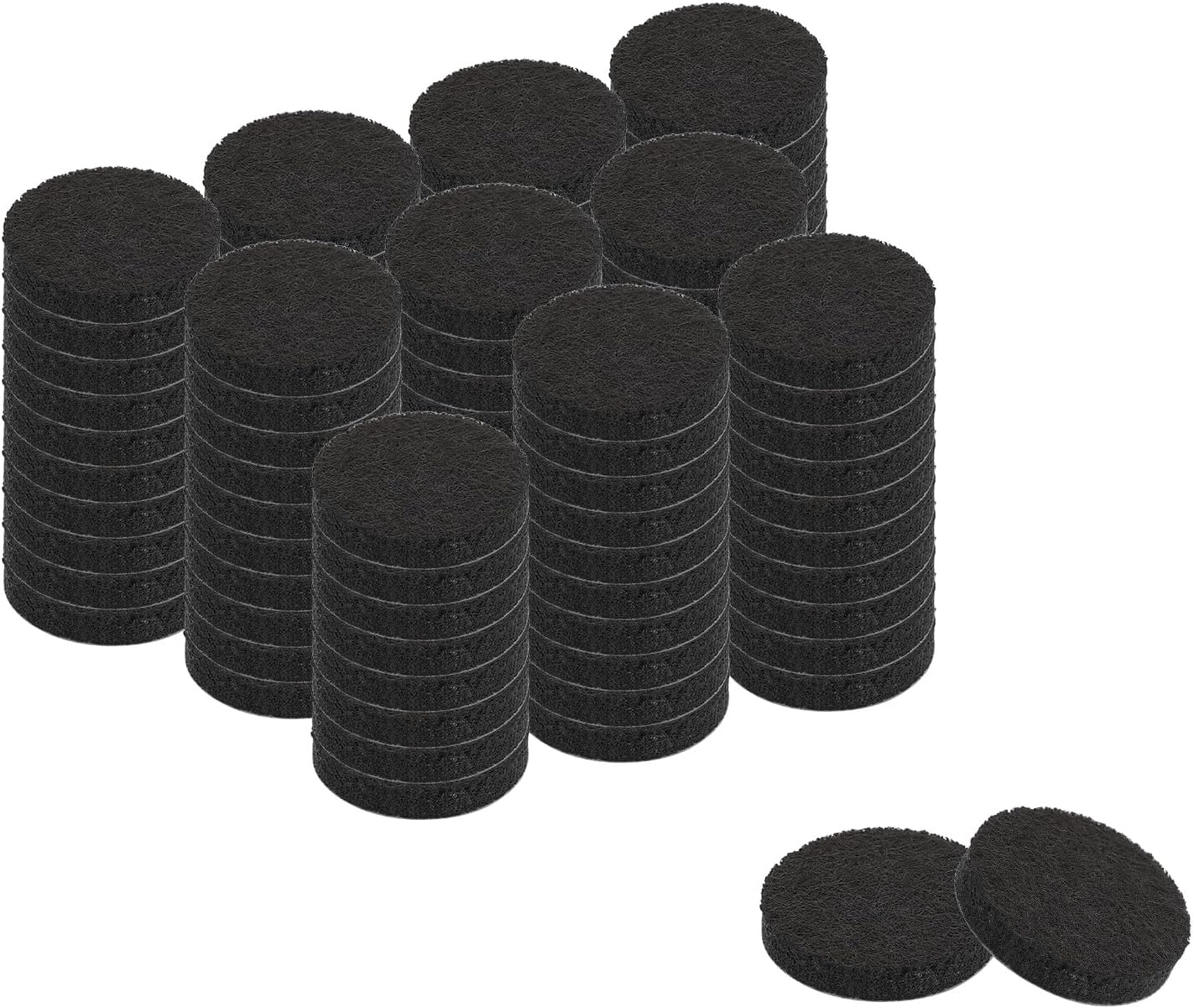uxcell Furniture Pads, 36Pcs 0.5" - Round Self Adhesive Felt Furniture Pads, Floor Protectors for Furniture Feet Chairs Legs Hardwood Floors (Black)
