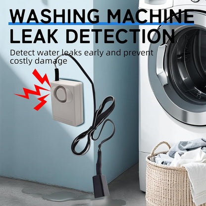 3 Pack Water Leak Detector Alarm, 120dB Loud Water Sensor Alarm with 47in Detection Cable, Battery Powered Leak Detector with Suction Cup for Basement, Bathroom, Kitchen, Under Sink, Garage
