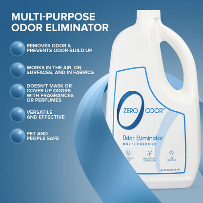 Zero Odor – Multi-Purpose Odor Eliminator - Air & Surface Odor – Patented Technology for Bathroom, Kitchen, Fabric, Closet- Smell Great Again, 16oz