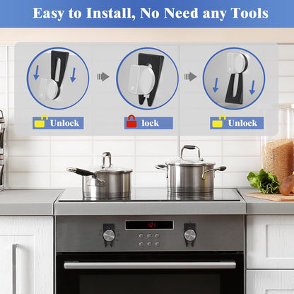 5 Pack Stove Knob Locks,Gas Stove Knob Lock for Baby Safety,Child and Pets Safety Guards,Prevent Children or Pets from Accidentally Turning on Gas Stove