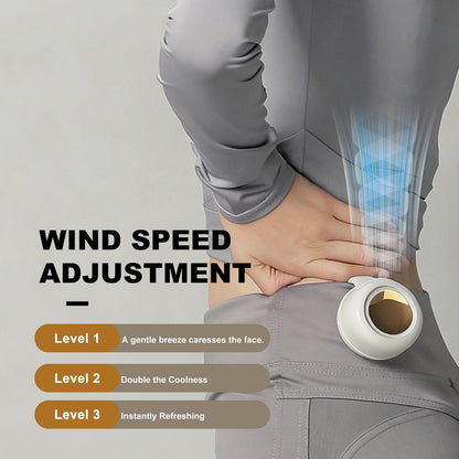 Portable Mini Bladeless Fan Clip On, Small Fan Clip on for Shirt & Waist, 3-Speed, 360° Adjustable Suspended Whirlwind Fans, Silent Clip-on Fan For Outdoor & Travel & Office, Gift for Summer