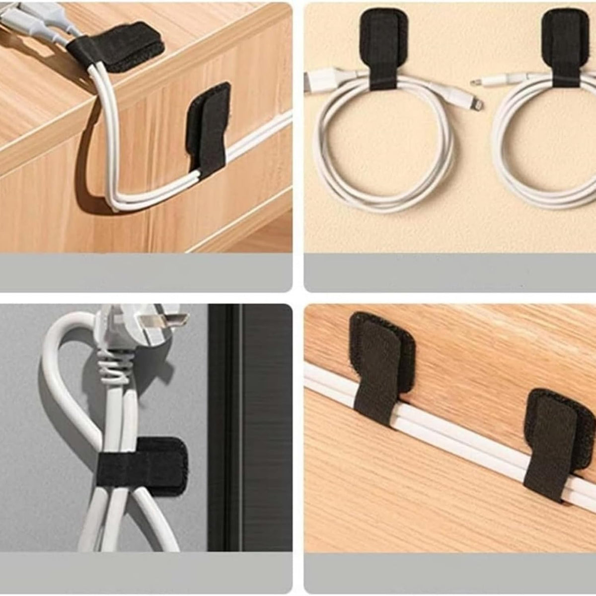 20PCS Cable Management Clips, Reusable Cable Management Organizer, Organizer in Home, Office, Kitchen, School