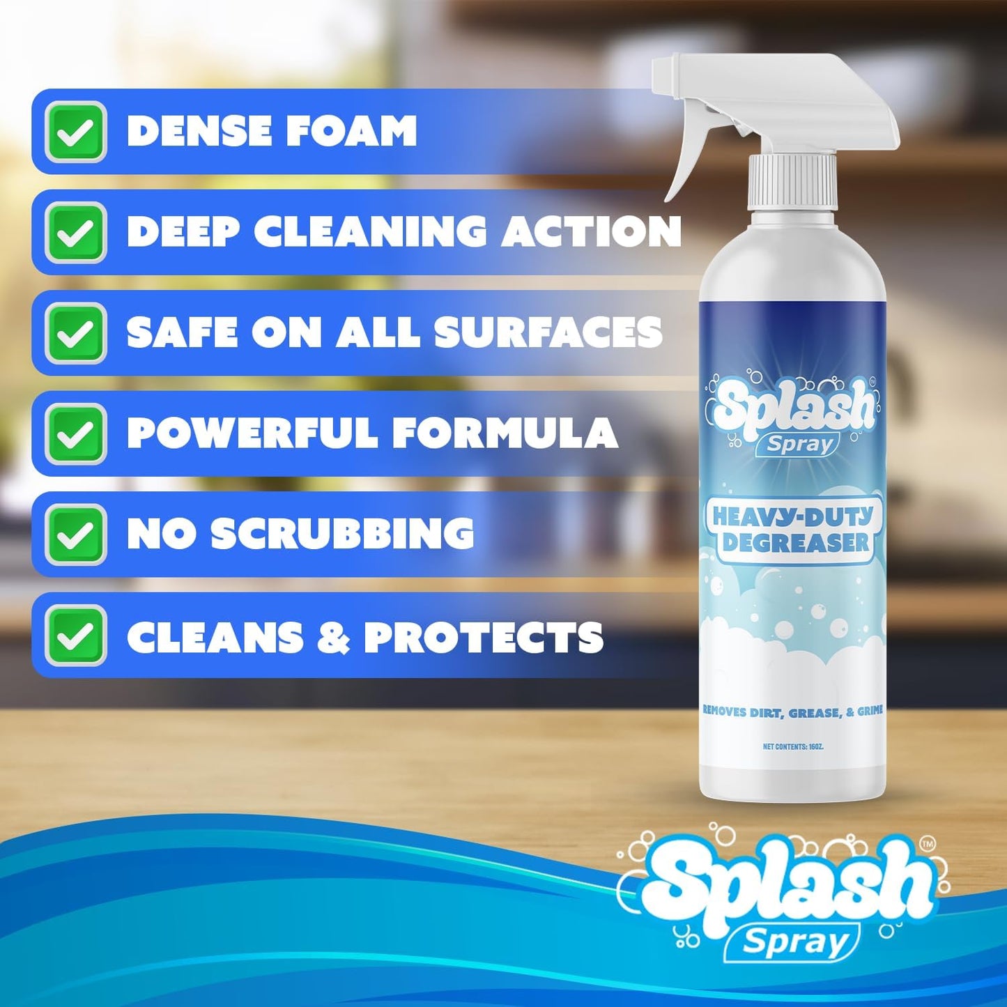 Multipurpose Cleaning Spray - Extra Strong Degreaser for Powerful Cleaning