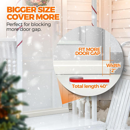 Holikme Door Draft Stopper Under Door Draft Blocker Insulator Doors Sweep Weather Stripping Noise Stopper Sheets, Rolls & Strips Strong Adhesive, White