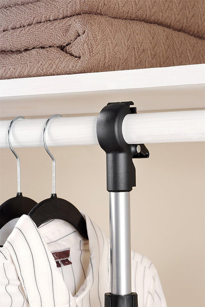 Whitmor 5 Section Closet Organizer - Hanging Shelves with Sturdy Metal Frame, White