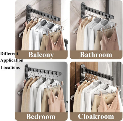 Stainless Steel Clothes Sock Drying Rack with 24 Clips, Swivel Hook Windproof Clothes Hanger Rack for Sock, Bras, Towel, Underwear, Laundry Clothes, Hat, Scarf, Pants, Gloves (Pink Clips)