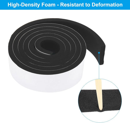 PATIKIL Weather Stripping Door Seal Strip, 3/8 Inch x 1/4 Inch x 32 Ft Self Adhesive Soundproof High Density Foam Tape Insulation for Door Window Air Conditioning, White - Colors A
