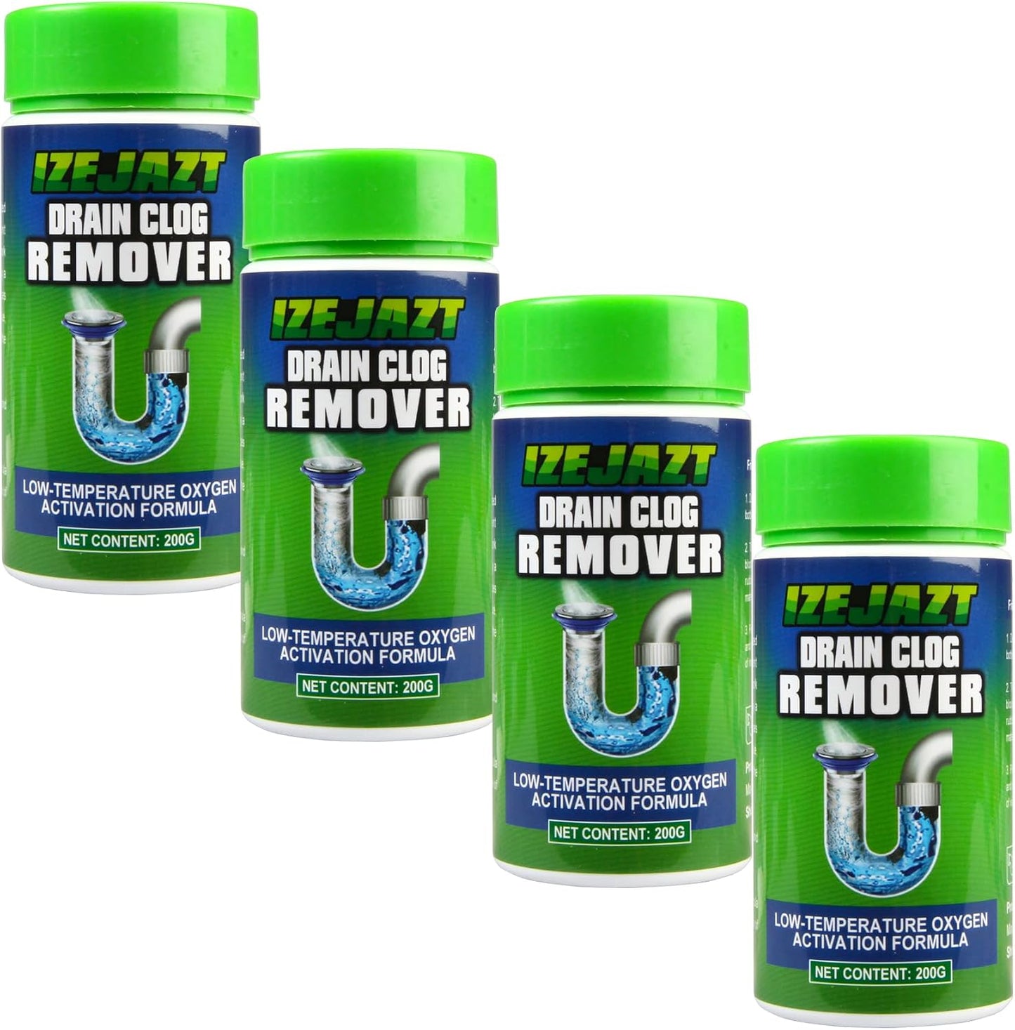 Drain Clog Remover Powder - Fast Acting Formula for All Drains, Kitchen, Bathroom, Sink & Shower - 100% Effective to Eliminate Hair, Grease, and Blockages - [1Pack ]