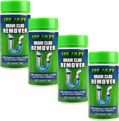 Drain Clog Remover Powder - Fast Acting Formula for All Drains, Kitchen, Bathroom, Sink & Shower - 100% Effective to Eliminate Hair, Grease, and Blockages - [1Pack ]