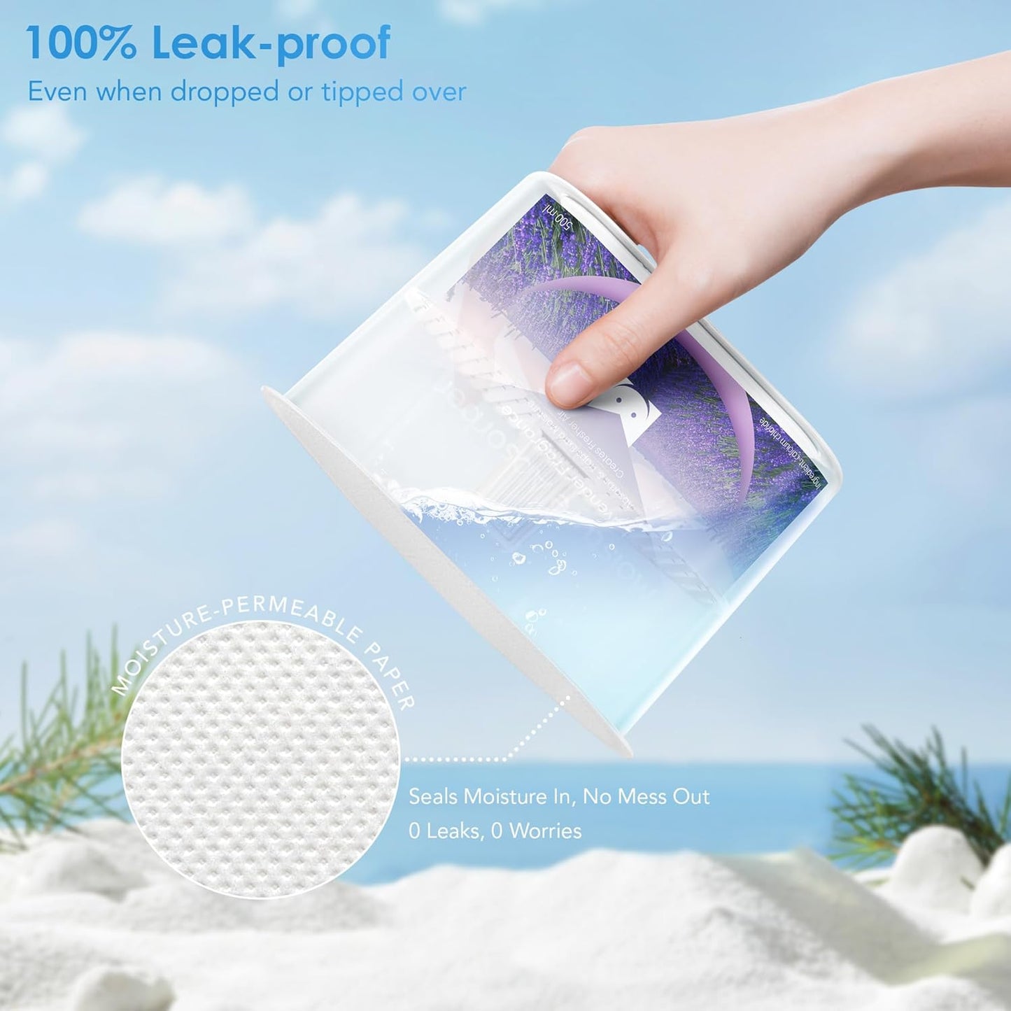 Moisture Absorbers, Efficient Humidity Absorber ＆ Odor Eliminator Boxes, Refillable Car Dehumidifier for Closet, Bathroom, Basement＆ RV, 3 Pack, Fragrance Free