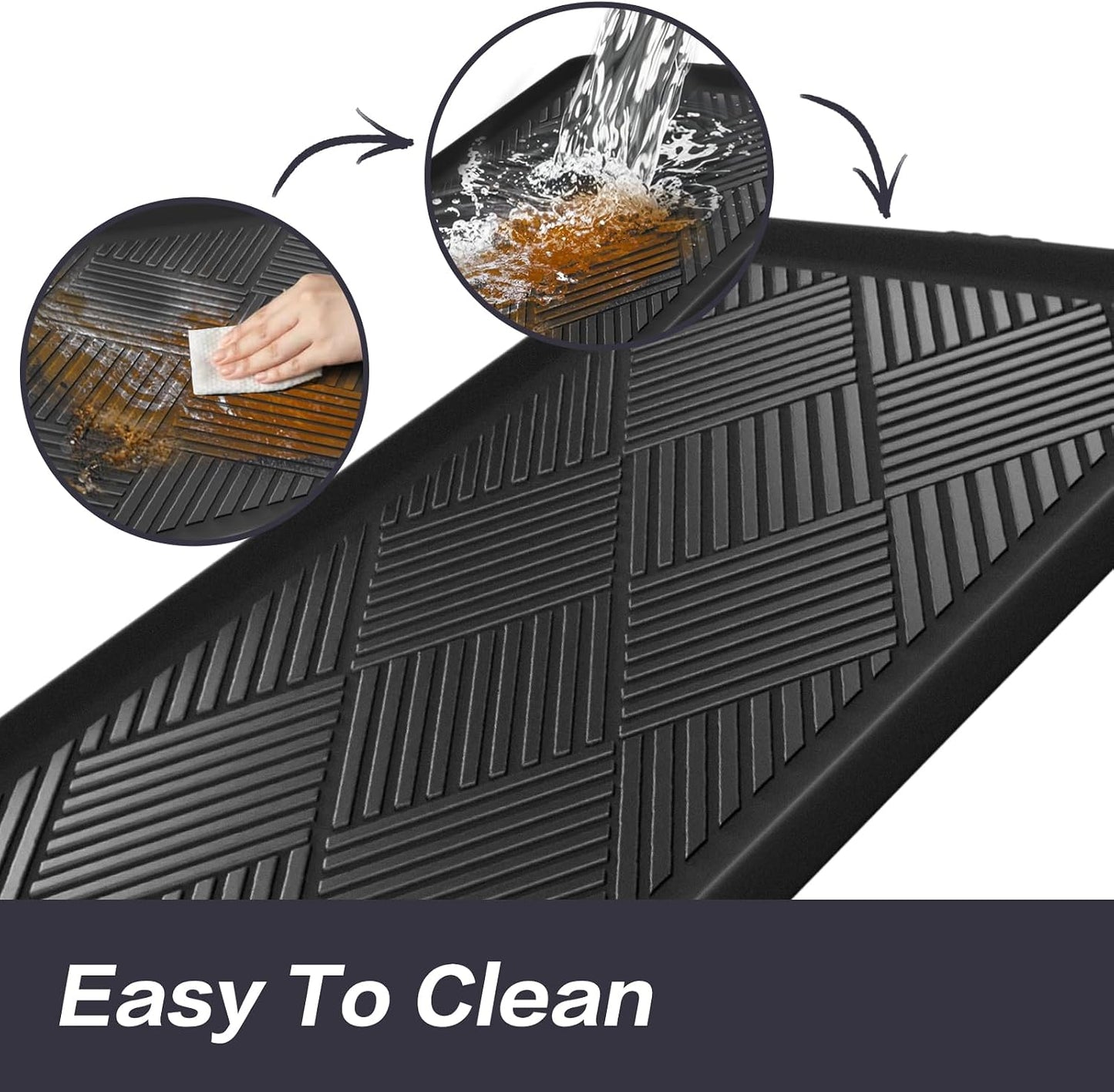 Boot Tray for Entryway, Multi-Purpose Shoe Tray with Lip, Rubber Mat for Shoe Organizer Indoor Outdoor Use, 27.5"x16"