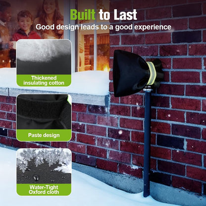 Outdoor Faucet Covers for Winter, 2026 New 9.8" x 6.3" Insulated Spigot Cover Waterproof Hose Bib Covers, Patio Winterizing Home Must-Have Faucet Cover for Outside Yard (A-1Pcs)