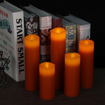 Vinkor Flameless Candles Battery Operated Candles Real Wax Pillar LED Candles with 10-Key Remote and Cycling 24 Hours Timer (Ivory Set of 12 （D: 3" x H: 4"）)