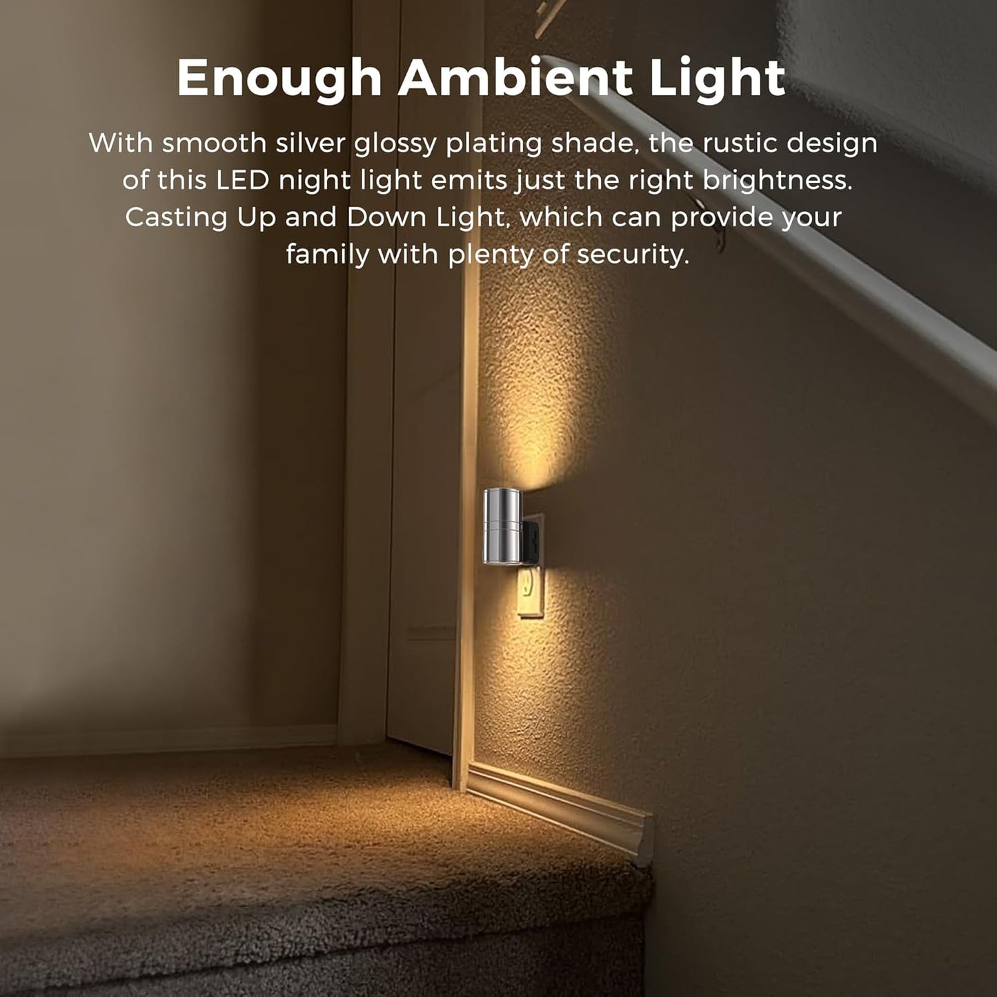 L LOHAS LED Night Light Plug in, Night Lights Plug into Wall, Light Sensor, 0-100LM Soft White 3000K, Dimmable Night Light, Modern Nightlight for Kids Bathroom Hallway Bedroom Kitchen Stairway, 2 Pack