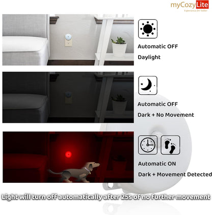 Motion Sensor Night Light, 2 Pack Motion Activated Night Light Plug in, Automatic ON OFF, 3200K Warm Hue, LED Nightlights Plug into Wall, for Bathroom, Kitchen, Bedroom, Kids room, Hallway, Stairway