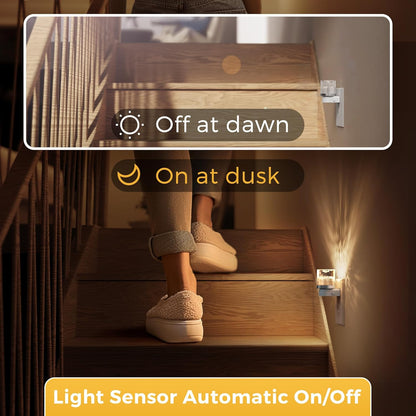 L LOHAS LED Night Light, Bubble Night Lights Plug into Wall,2 Pack 3000K/4000k/5000K Adjustable Color Temperature Night Light,Dimmable Nightlights with Dusk to Dawn Sensor for Rooms Bathroom Hallway