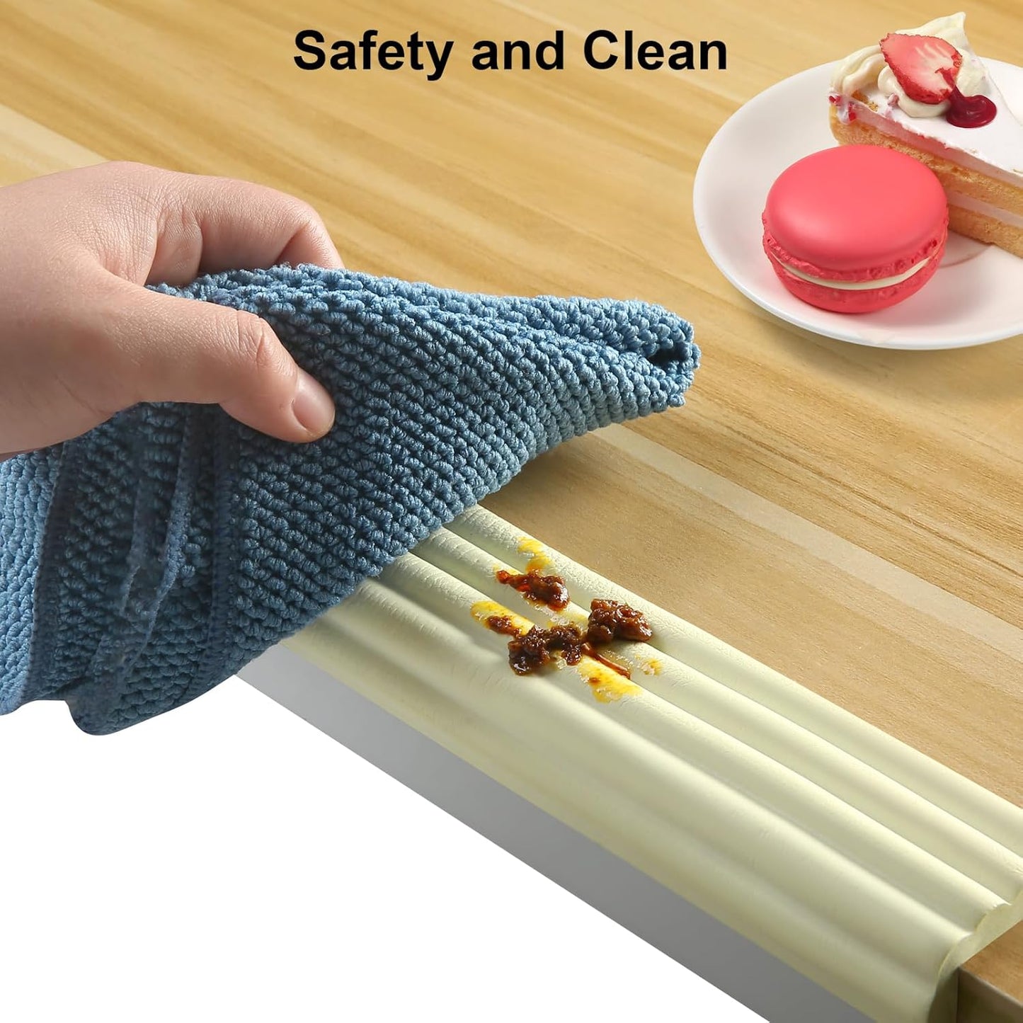 Baby Proofing Edge Corner Protector, 16.4 ft Edge Guards Padding with 3M Adhesive, Extra-Wide Soft Rubber Foam Padding, Furniture,Sharp Edge Safety Corner Edge Bumper Guard-Brown