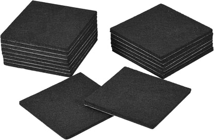 uxcell Furniture Pads, 16Pcs 2.5" - Square Self Adhesive Felt Furniture Pads, Floor Protectors for Furniture Feet Chairs Legs Hardwood Floors (Brown)