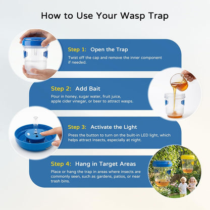 Wasp Traps Outdoor Hanging 4Packs